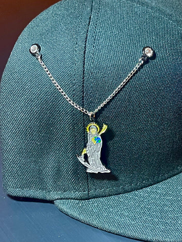 Santa Muerte Chain Pin